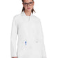 Women's Collarless Pearlized Button-Front Care Lab Coat