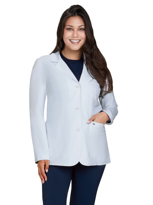 Womens Five-Pocket Water Repellent 29" Amelia Lab Coat - 472 - White