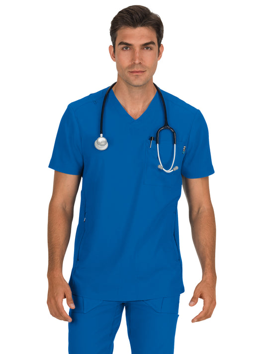 Men's 3-Pocket Athletic V-Neck Force Scrub Top