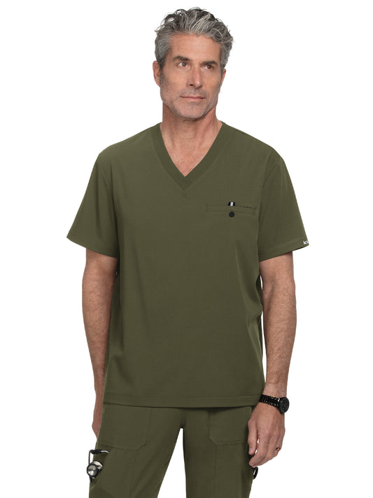 Men's One-Pocket V-Neck Tuck-In On Call Top - 671 - Olive Green