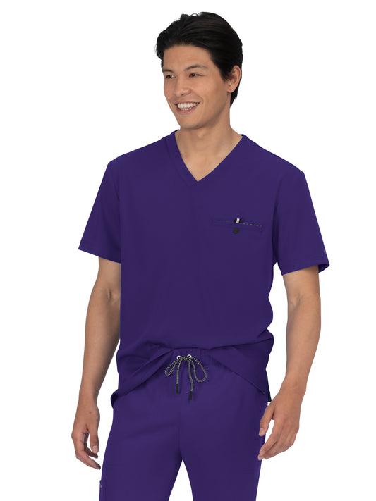 Men's One-Pocket V-Neck Tuck-In On Call Top - 671 - Grape