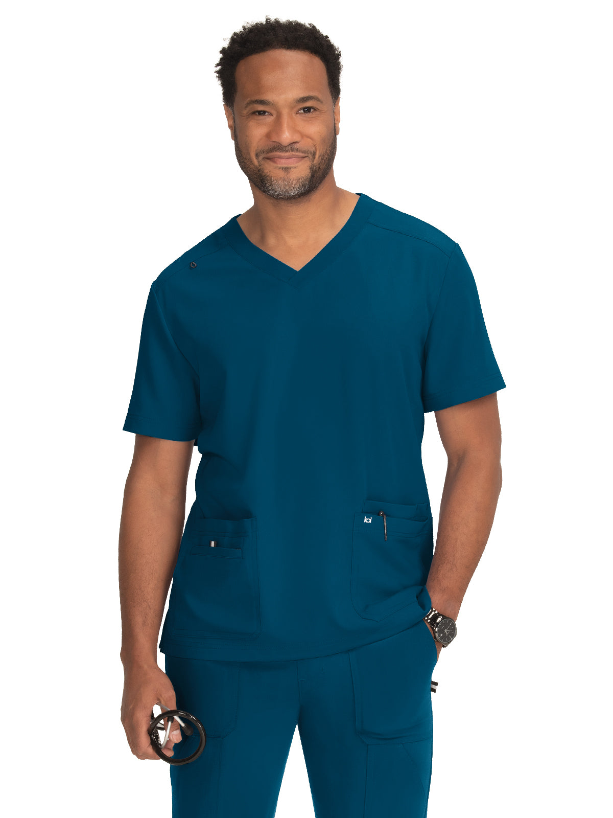 Men's 4-Pocket  V-Neck Free To Be Scrub Top