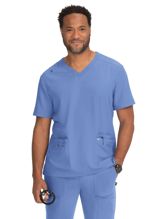 Men's 4-Pocket  V-Neck Free To Be Scrub Top