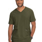 Men's Four-Pocket V-Neck Free To Be Top - 672 - Olive Green