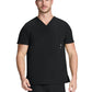 Men's Four-Pocket V-Neck Caldwell Scrub Top - 674 - Black