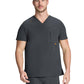 Men's Four-Pocket V-Neck Caldwell Scrub Top - 674 - Charcoal
