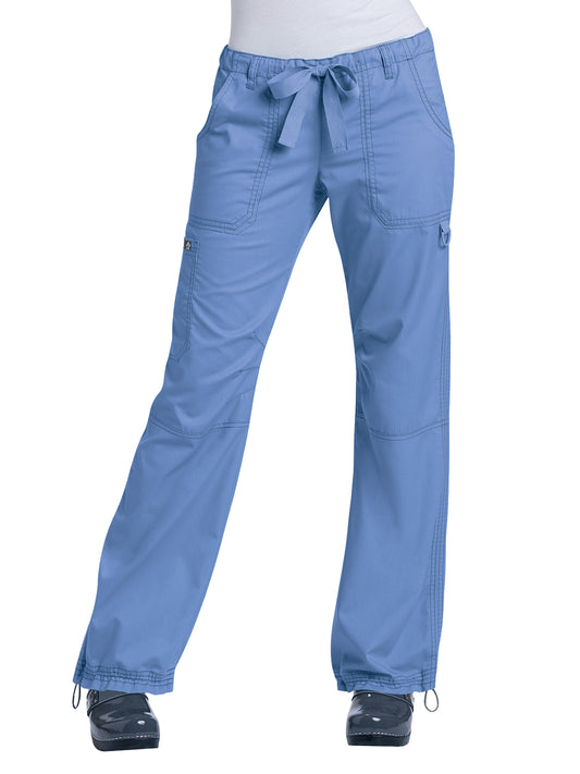 Women's 7-Pocket Adjustable Drawstring Lindsey Cargo Scrub Pant