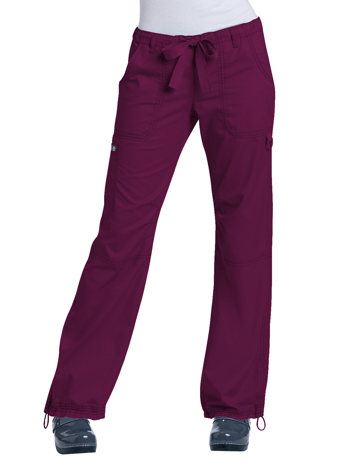 Women's Seven-Pocket Adjustable Drawstring Lindsey Cargo Pant - 701 - Wine
