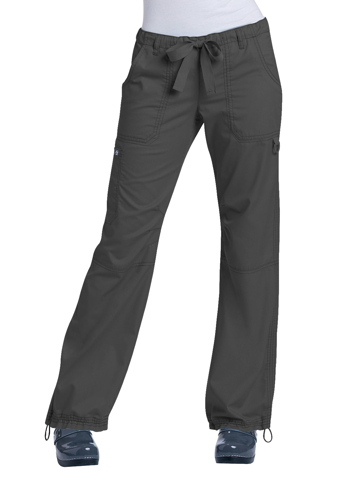 Women's Seven-Pocket Adjustable Drawstring Lindsey Cargo Pant - 701 - Charcoal