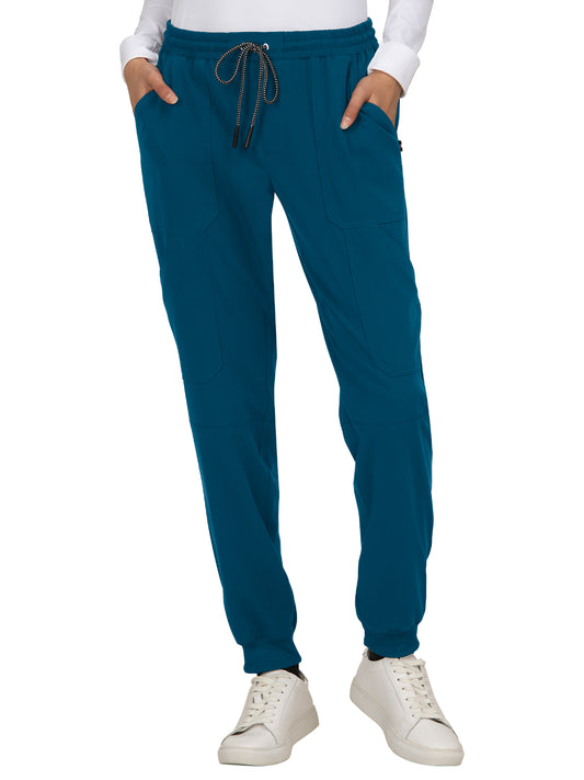 Women's Seven-Pocket Stretch Jogger Good Vibe Pant - 740 - Caribbean Blue