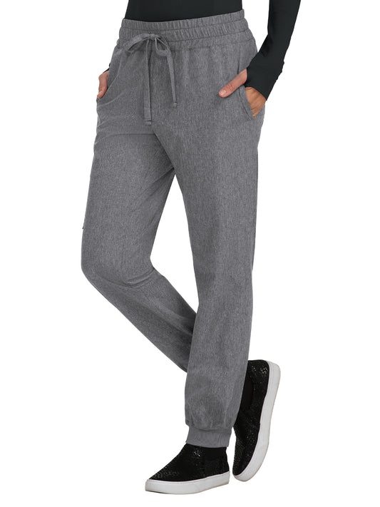 Women's Five-Pocket Stretch Jogger Gemma Pant - 741 - Heather Grey