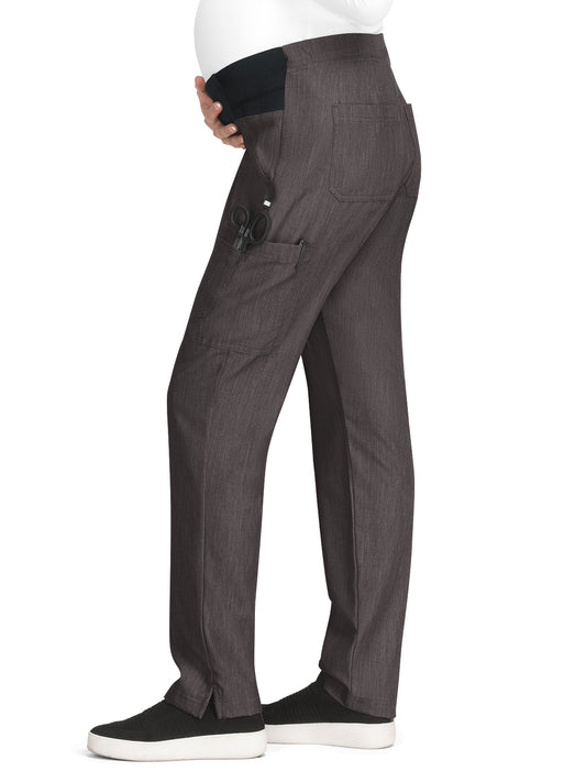 Women's Eight-Pocket Maternity On the Move Pant - 755 - Heather Grey