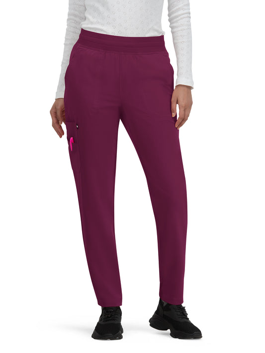 Women's Seven-Pocket Jogger-Style Smart Daily Pant - 756 - Wine