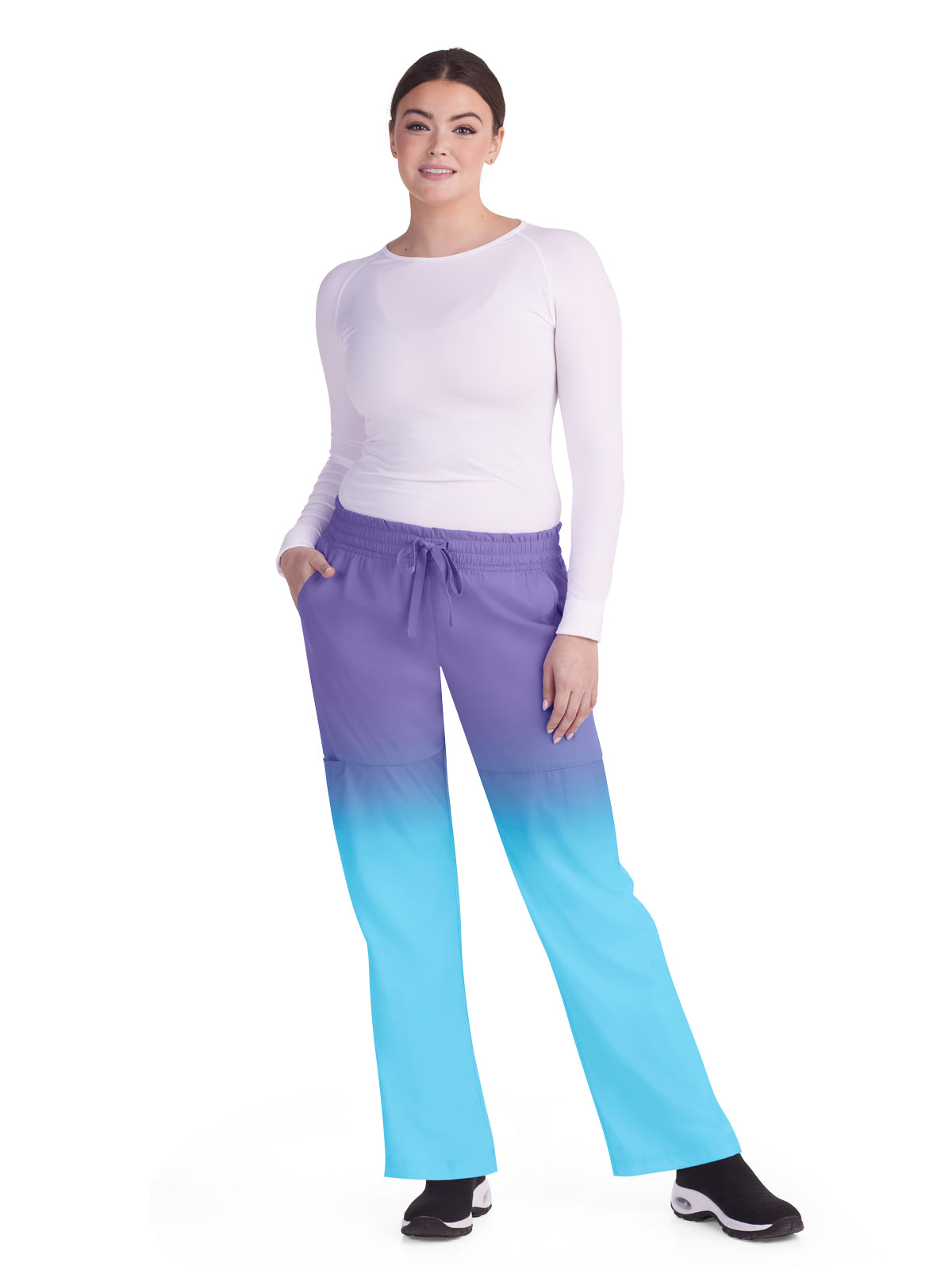 Women's 5-Pocket Ombre Straight Leg Descent Scrub Pant