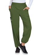 Women's Six-Pocket Eco-Friendly Hidden Drawcord Ayla Pant - 782 - Martini Olive