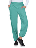 Women's Six-Pocket Eco-Friendly Hidden Drawcord Ayla Pant - 782 - Waterfall Blue