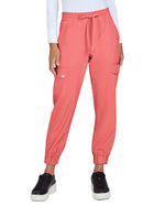 Women's Six-Pocket Jogger-Style Eco-Friendly Elastic Drawstring Terra Pant - 783 - Sunset Coral