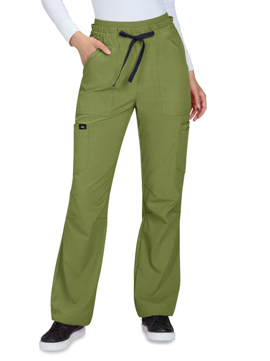Women's Six-Pocket Wide-Leg  Freda Pant - 785 - Martini Olive
