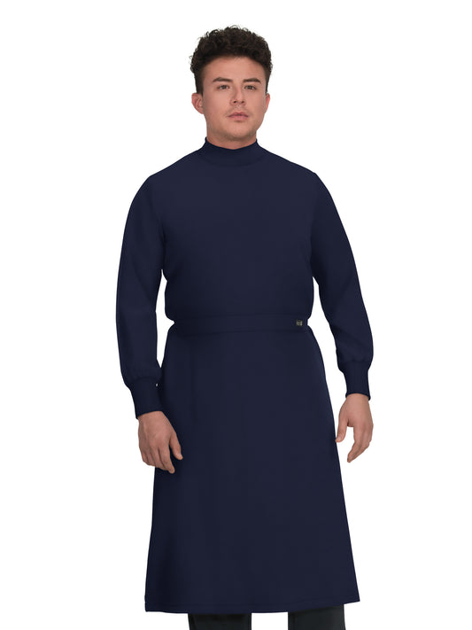 Unisex Ribbed Cuff Clinical Cover Gown - 906 - Navy