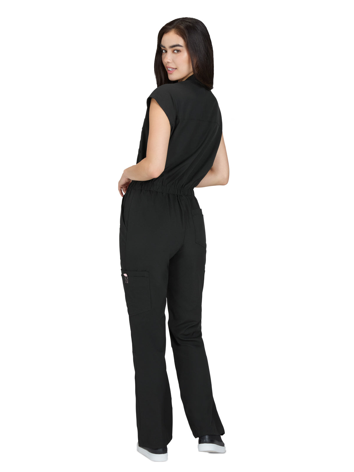 Women's Zipper Front 9-Pocket Boot Cut Anja Jumpsuit