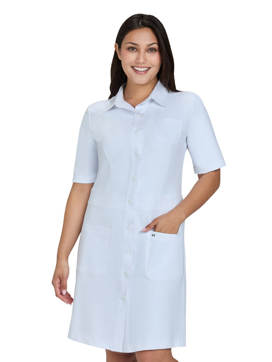 Women's Three-Pocket Water Repellent  Dress - 908 - White
