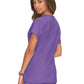 Women's 3-Pocket Snap-Button Placket V-Neck Freesia Scrub Top