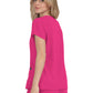 Women's 3-Pocket Snap-Button Placket V-Neck Freesia Scrub Top