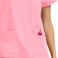 Women's 3-Pocket Snap-Button Placket V-Neck Freesia Scrub Top