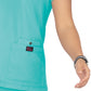 Women's 3-Pocket Snap-Button Placket V-Neck Freesia Scrub Top