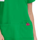 Women's 3-Pocket Snap-Button Placket V-Neck Freesia Scrub Top