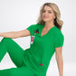 Women's 3-Pocket Snap-Button Placket V-Neck Freesia Scrub Top