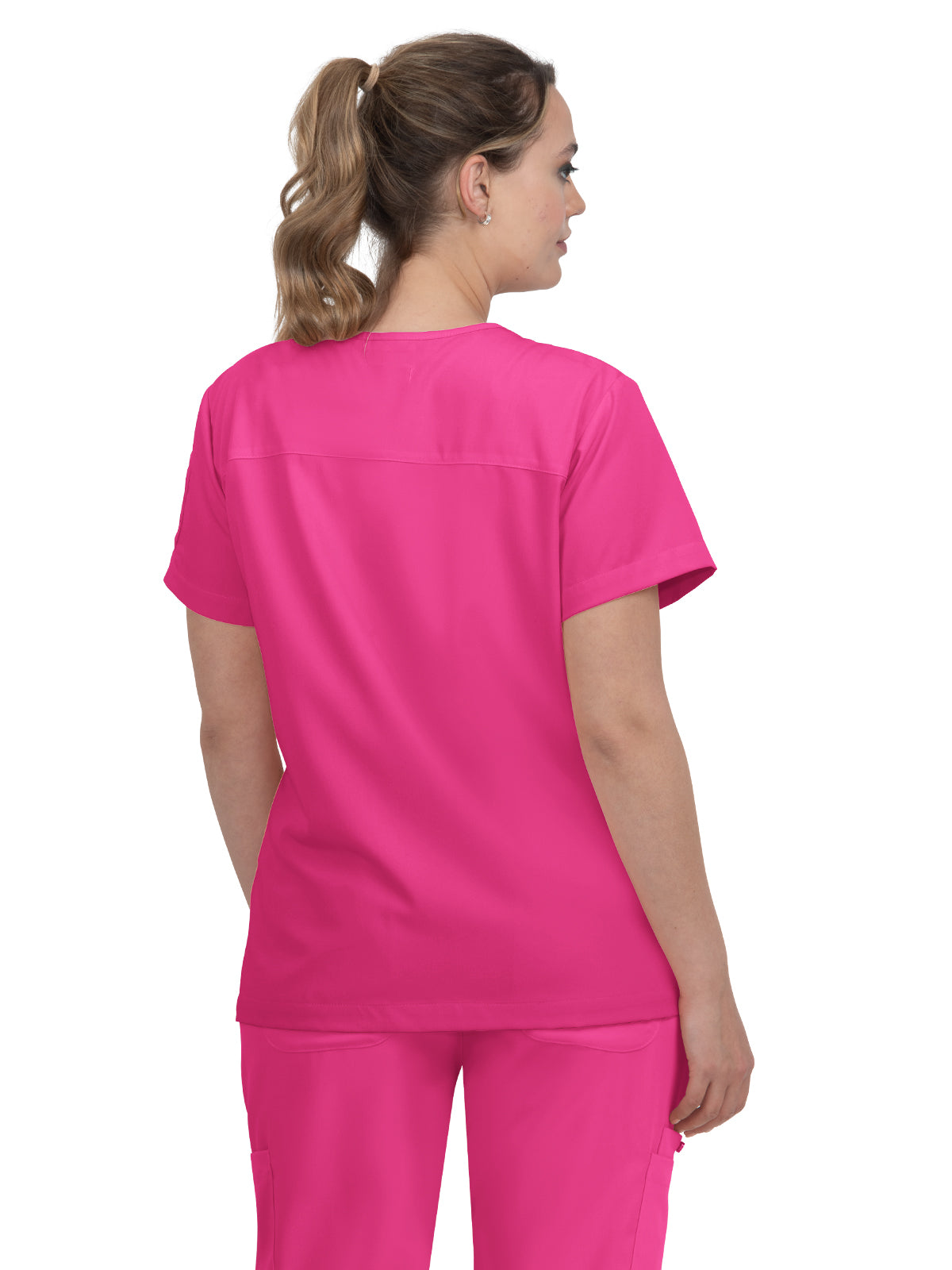 Women's 3-Pocket Striped Trim Kennedia Scrub Top