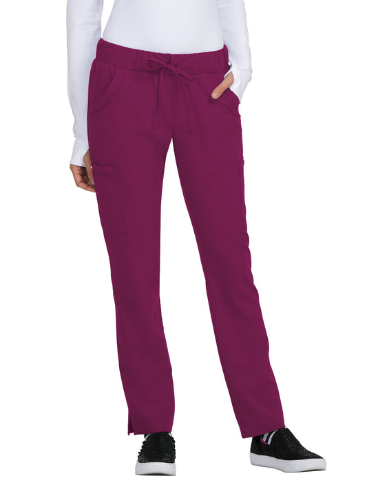 Women's Six-Pocket Slim Fit Buttercup Pant - B700 - Raspberry
