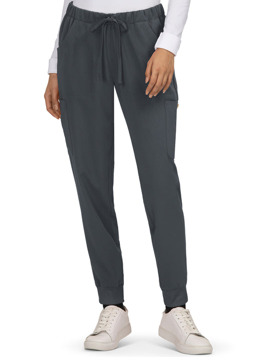 Women's Six-Pocket Jogger Aster Pant - B703 - Charcoal