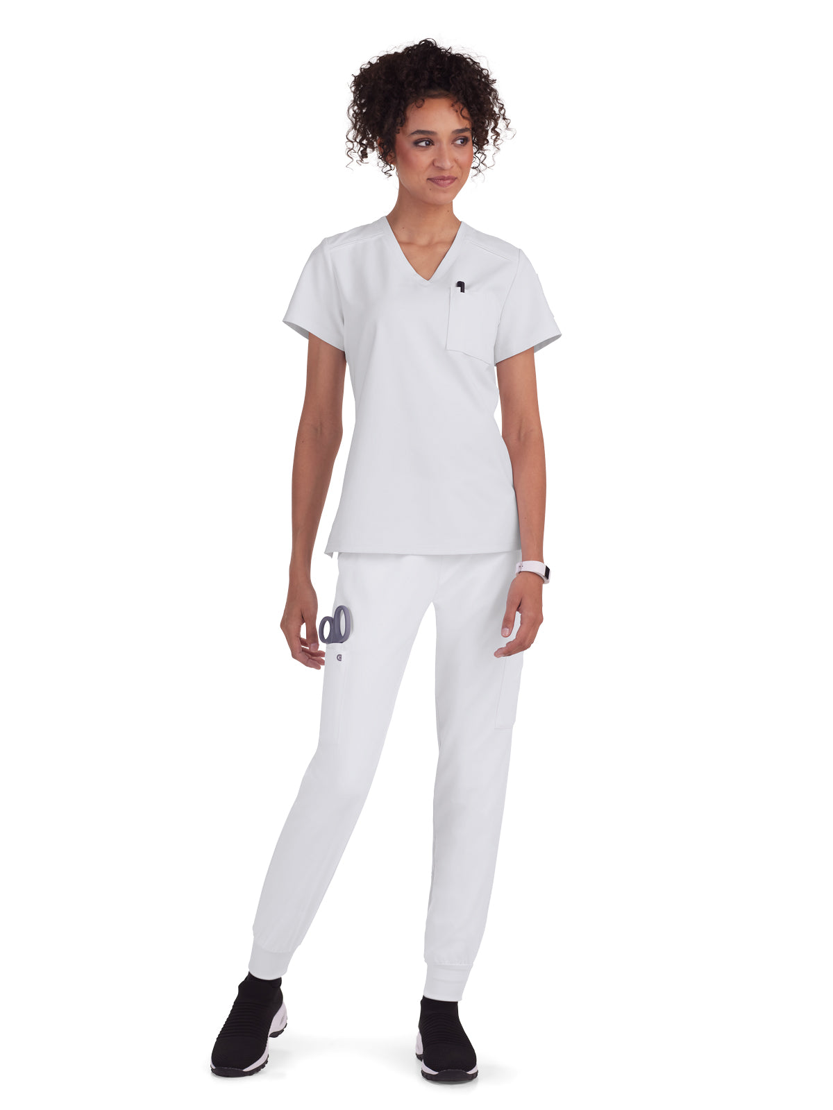 Women's 2-Pocket V-Neck Tuck-In Aura Scrub Top