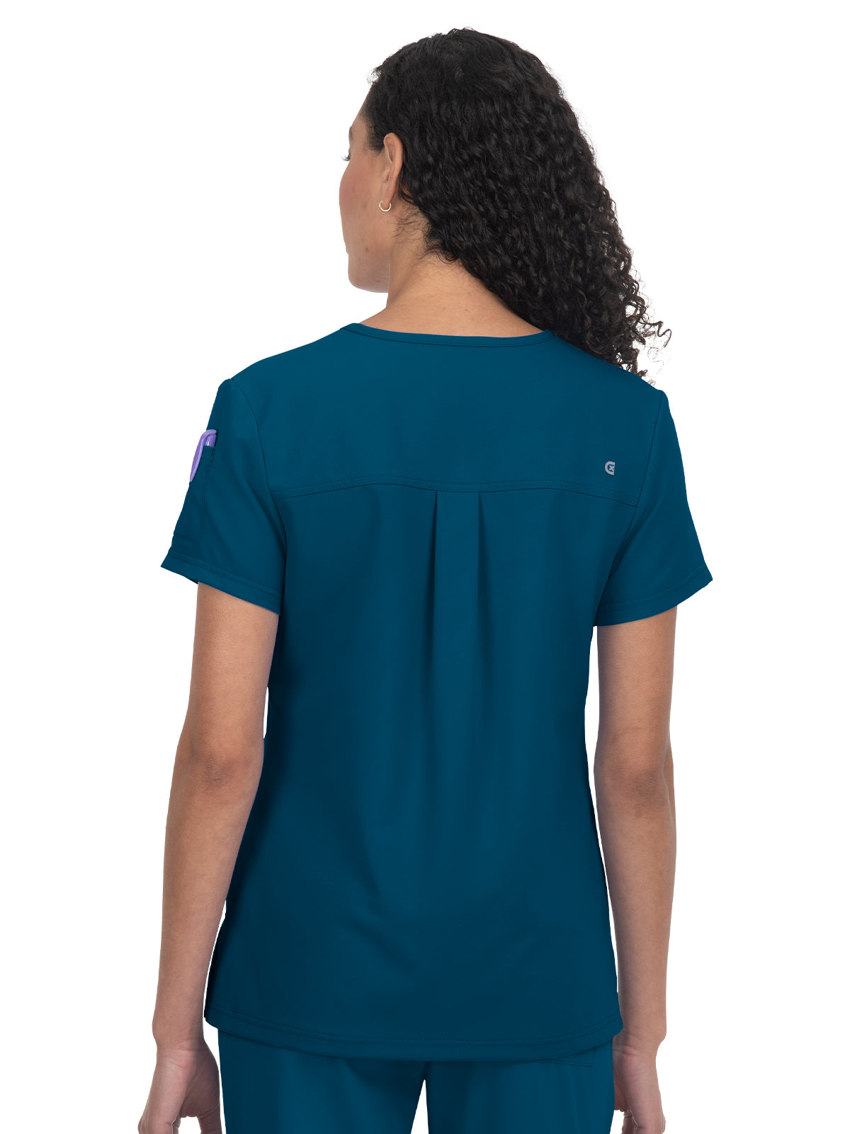 Women's 2-Pocket V-Neck Tuck-In Aura Scrub Top