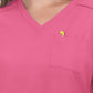 Women's 2-Pocket V-Neck Tuck-In Aura Scrub Top