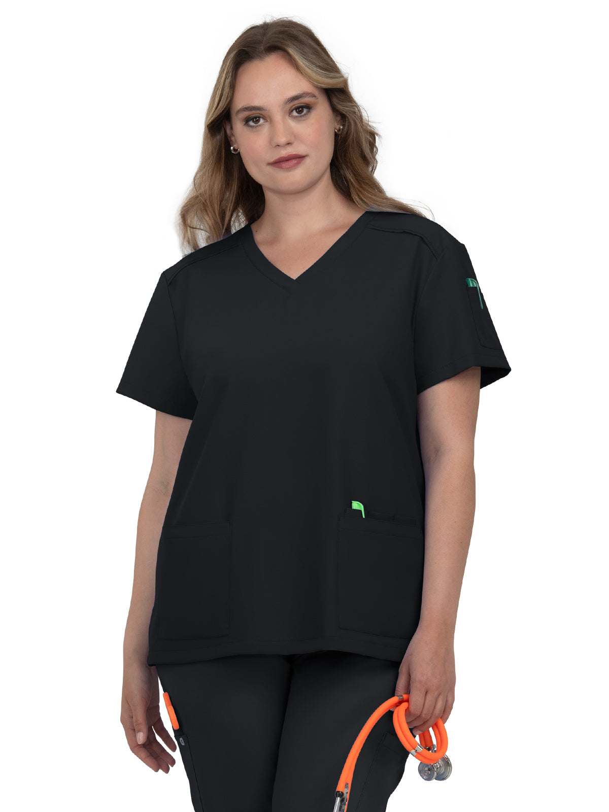 Women's 3-Pocket V-Neck Cardi Scrub Top