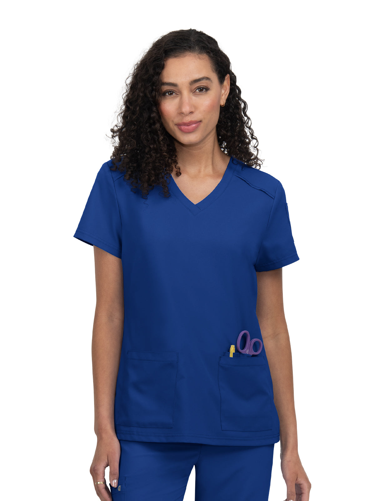 Women's 3-Pocket V-Neck Cardi Scrub Top