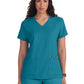 Women's Three-Pocket V-Neck Cardi Top - C101 - Teal