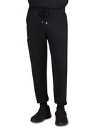 Men's Six-Pocket Drawstring Elastic Waist Connective Jogger Pant - C600 - Black