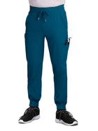 Men's Six-Pocket Drawstring Elastic Waist Connective Jogger Pant - C600 - Caribbean Blue