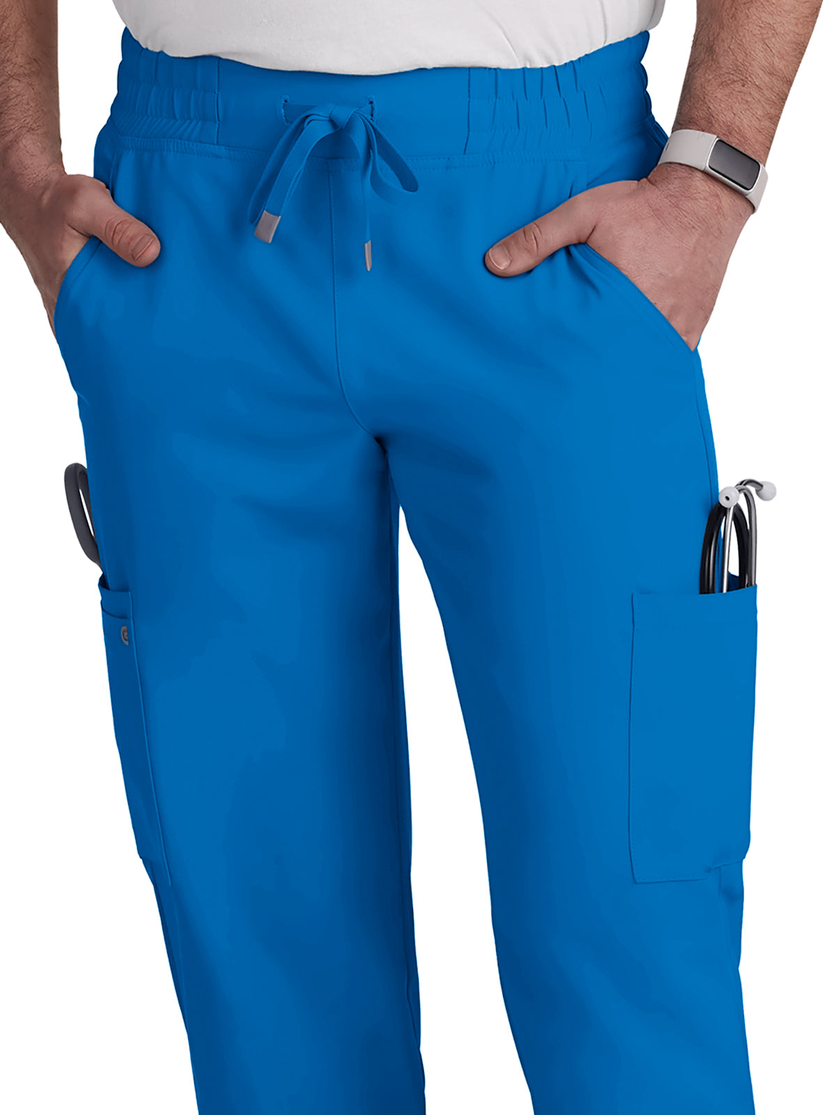 Men's 6-Pocket Drawstring Elastic Waist Neuro Scrub Pant