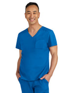 Men's Two-Pocket V-Neck Arthro Top - C650 - Royal Blue