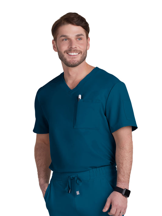 Men's Chest Pocket V-Neck Arthro Scrub Top