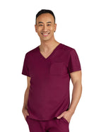 Men's Two-Pocket V-Neck Arthro Top - C650 - Wine