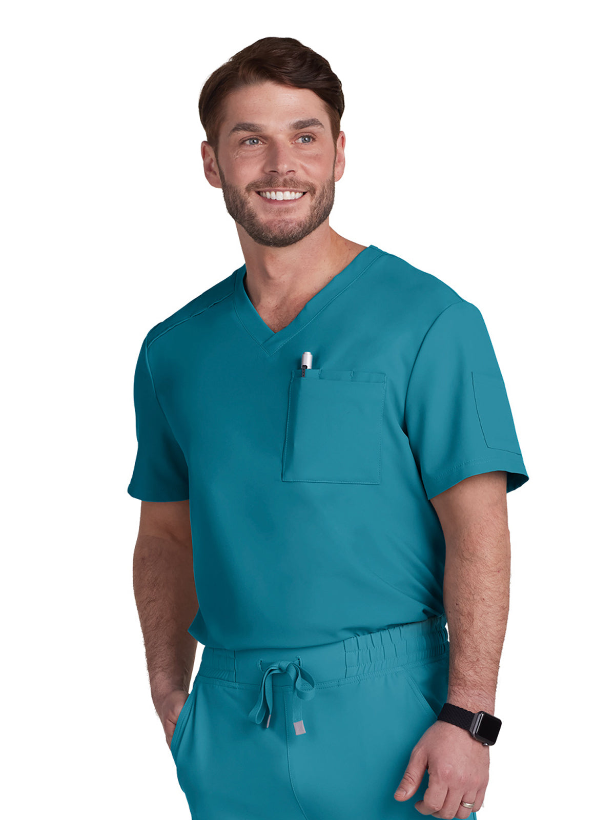 Men's Chest Pocket V-Neck Arthro Scrub Top