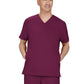 Men's Three-Pocket Stasis Scrub Top - C652 - Wine