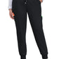 Women's Six-Pocket Ribbed Cuff Jogger Style Pulse Pant - C700 - Black