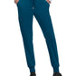 Women's Six-Pocket Ribbed Cuff Jogger Style Pulse Pant - C700 - Caribbean Blue